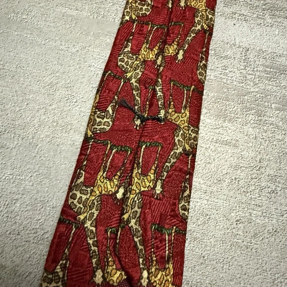 Paul Fredrick Red Giraffe Men's‎ Necktie Safari Wildlife Animals 4